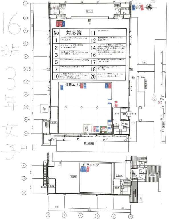体育館で避難所を作る14