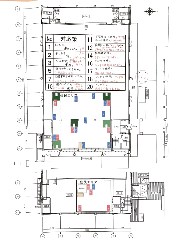 体育館で避難所を作る8