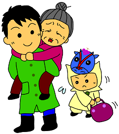 近所同士で助け合い
