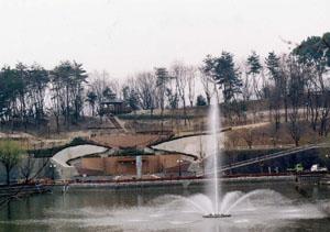 中山田池噴水